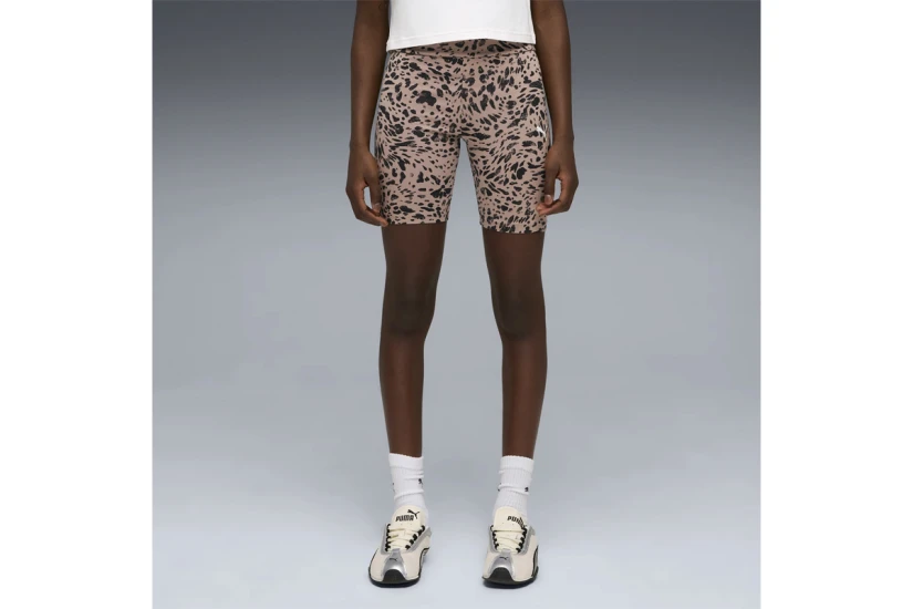 Puma Essentials Graphic Animal Print Παιδικό Κοντό Κολάν Σάπιο Μήλο, Μαύρο