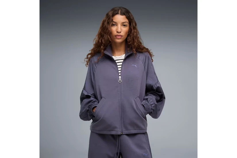 Puma Her Relaxed Γυναικεία Πολυεστερική Ζακέτα Μωβ