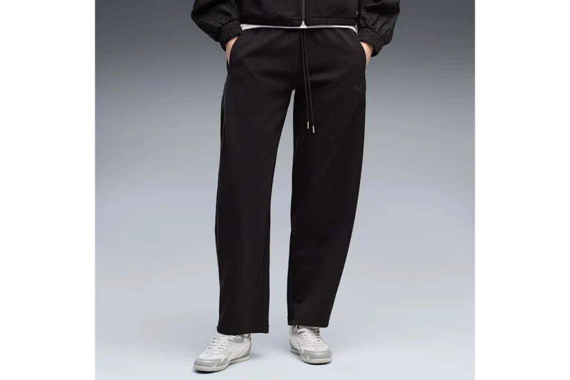Puma Her Relaxed Barrel Leg Γυναικείο Παντελόνι Φόρμας Μαύρο