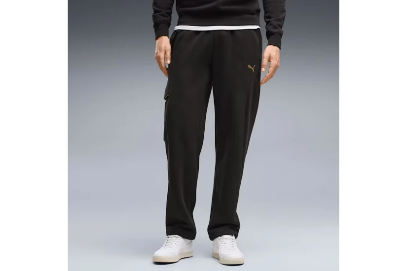 Puma Sport Holiday Ανδρικό Παντελόνι Φόρμας Μαύρο, Χρυσό
