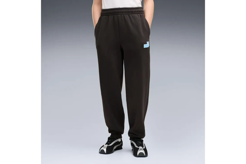 Puma Essentials Logo Lab Relaxed Παιδικό Παντελόνι Φόρμας Μαύρο, Γαλάζιο