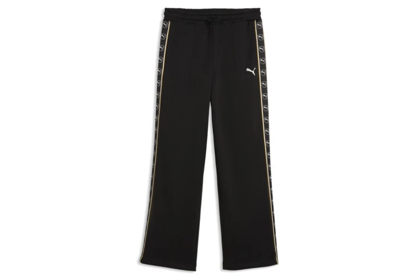 Puma Essentials Elevated Tape Relaxed Παιδικό Παντελόνι Φόρμας Μαύρο, Μπεζ