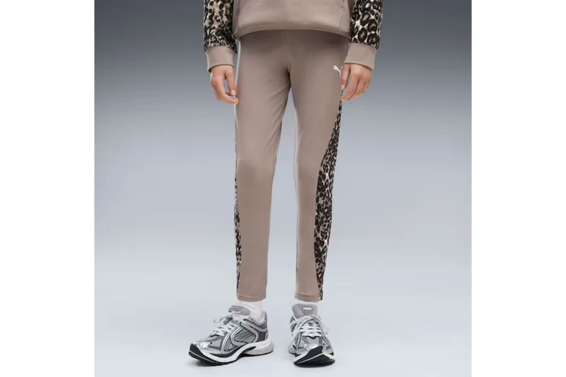 Puma Sport Animal Παιδικό Κολάν 7/8 Καφέ, Μαύρο, Εκρού