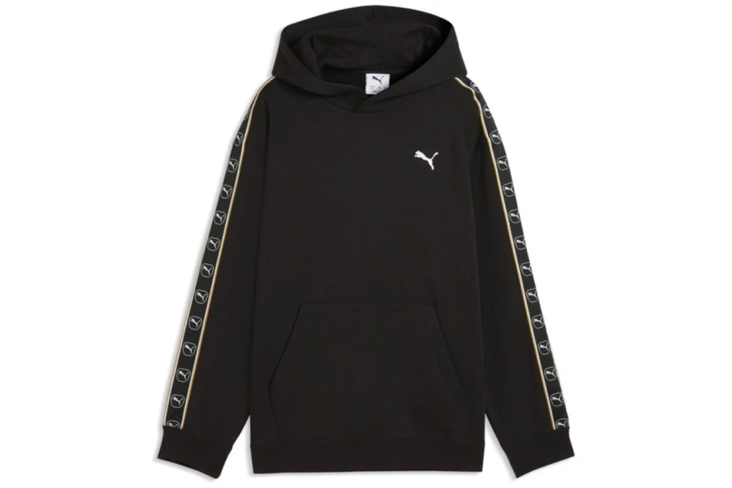 Puma Essentials Elevated Tape Παιδικό Φούτερ με Κουκούλα Μαύρο