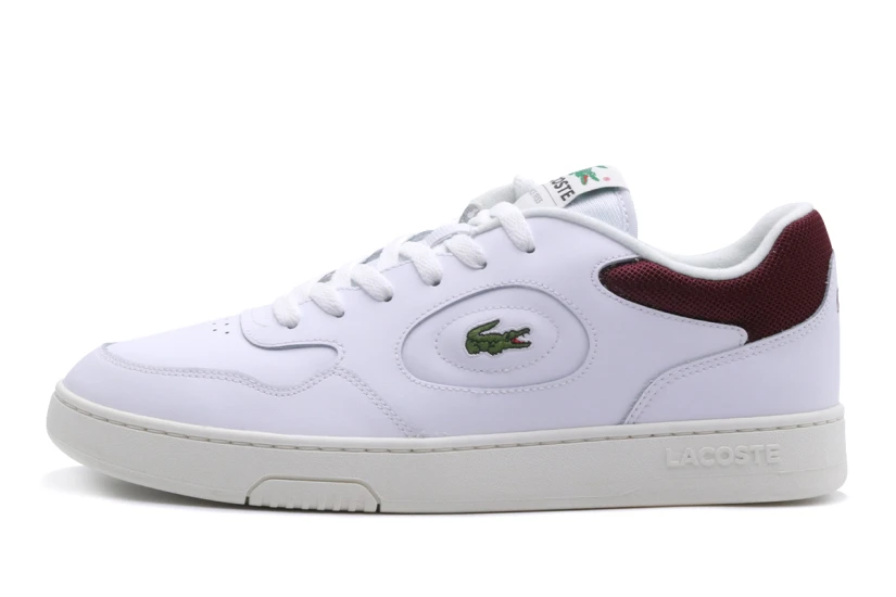 Lacoste Lineset Ανδρικά Sneakers Λευκά, Μπορντό