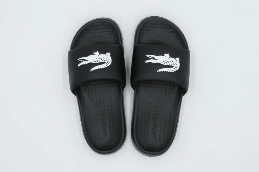 Lacoste Serve Slides 1.0 Γυναικείες Παντόφλες Μαύρες, Λευκές