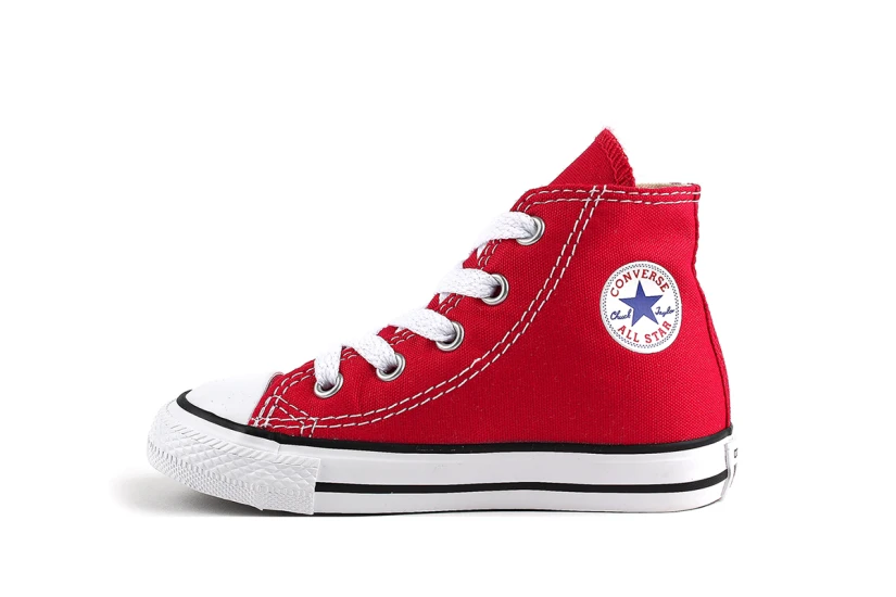 Converse Chuck Taylor All Star Βρεφικά Sneakers Κόκκινα, Λευκά