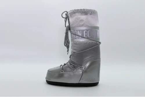 Moon Boot Icon Glance Silver Satin Μπότες Χιονιού (80D1401680 H001)