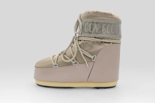 Moon Boot Icon Low Glance Platinum Satin Μπότες Χιονιού (80D1409350 B003)