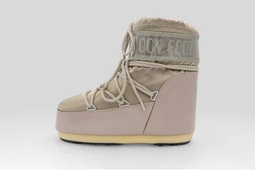 Moon Boot Icon Low Glance Platinum Satin Μπότες Χιονιού (80D1409350 B003)