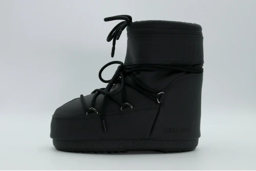Moon Boot Icon Low Black Rubber Μπότες Χιονιού (80D1409380 N001)