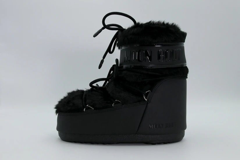 Moon Boot Icon Low Faux Γυναικείες Μπότες Χιονιού Μαύρες