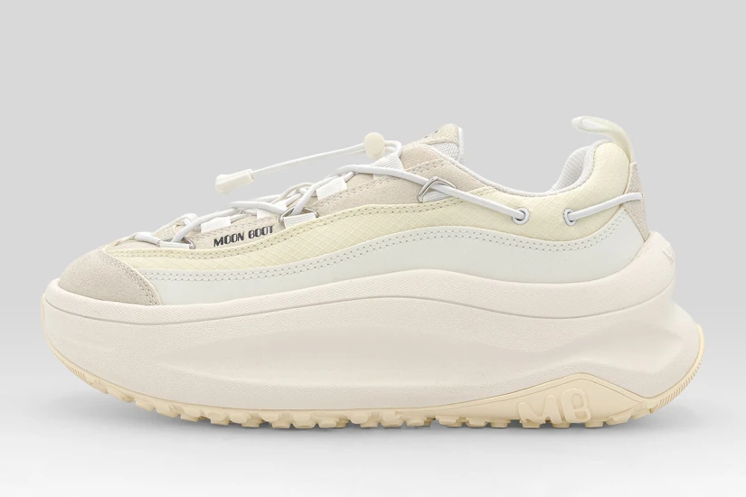 Moon Boot Moon247 Xlace Γυναικεία Sneakers Λευκά, Ζαχαρί