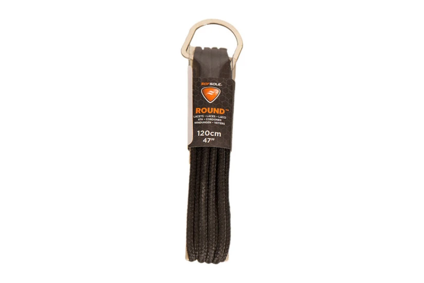 Sofsole Round Laces Black 120Cm (811033)