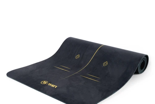 Amila Στρώμα Yoga Pilates Mantala Tpe And Suede 173X60X0,6Cm - Μαύρο (81779)