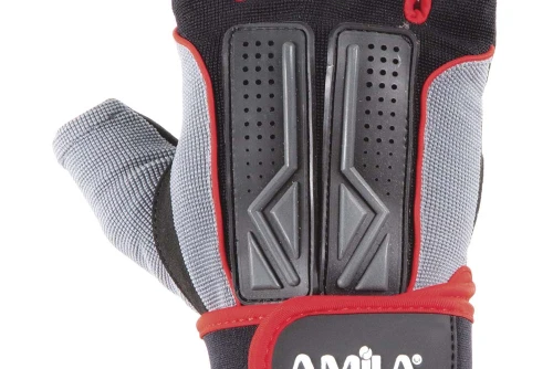 Amila Γάντια ’Ρσης Βαρών Amila Amara Pu Μαύροκόκκινογκρι Xl (8330504)