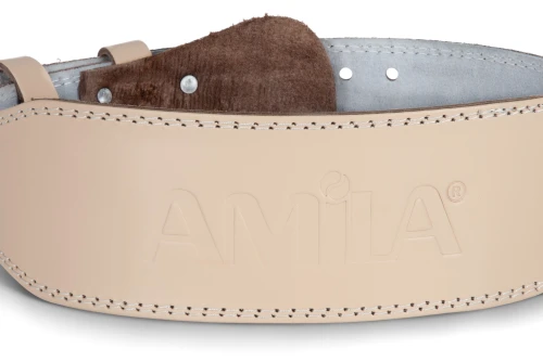 Amila Ζώνη ’Ρσης Βαρών Amila Δερμάτινη Μπεζ A Quality M (8331002)