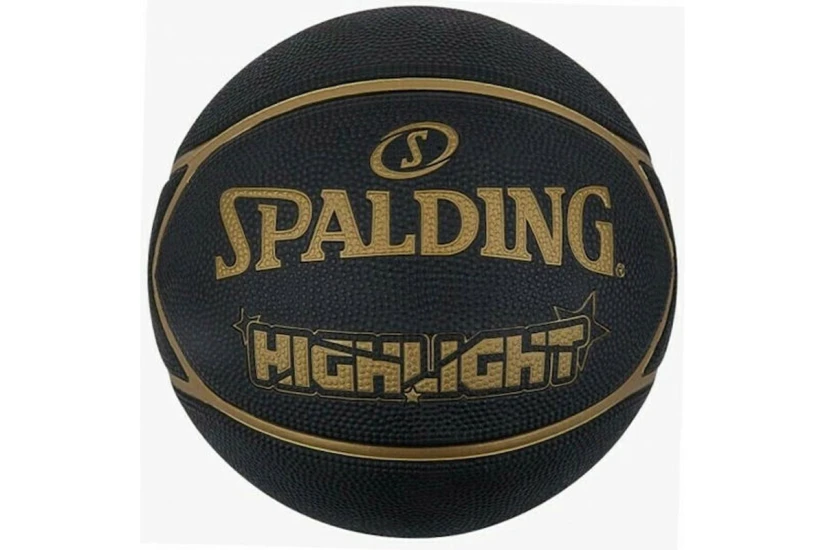Spalding Highlight Μπάλα Μπάσκετ Μαύρη, Χρυσή