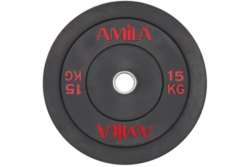 Amila Δίσκος Amila Black R Bumper 50Mm 15Kg (84608)