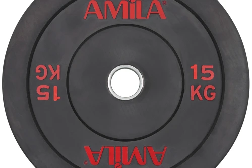 Amila Δίσκος Amila Black R Bumper 50Mm 15Kg (84608)