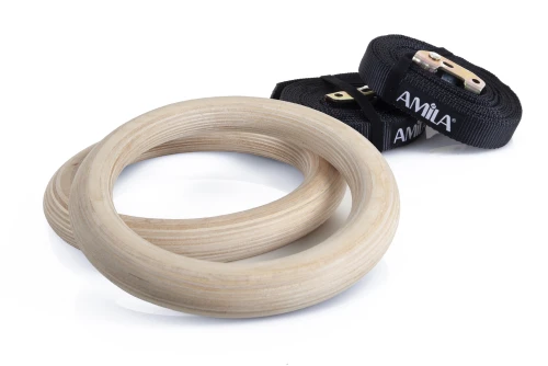 Amila Κρίκοι Γυμναστικής Amila Wood Gymnastics Rings (84762)