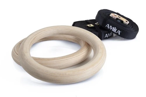 Amila Κρίκοι Γυμναστικής Amila Wood Gymnastics Rings (84762)