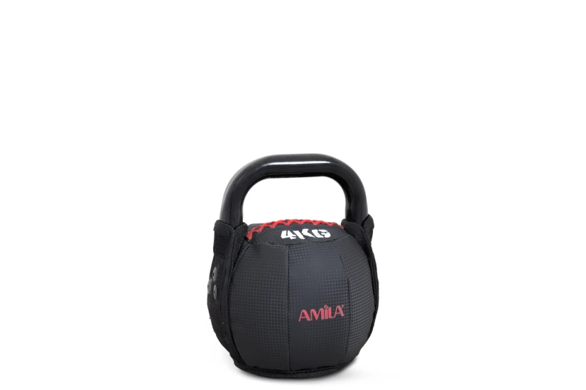 Amila PVC Kettlebell Μαύρο 4Kg