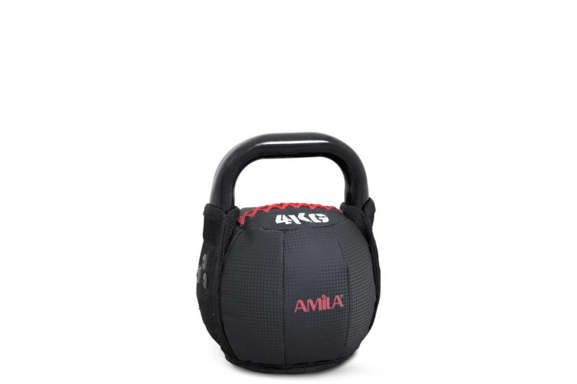 Amila PVC Kettlebell Μαύρο 8Kg