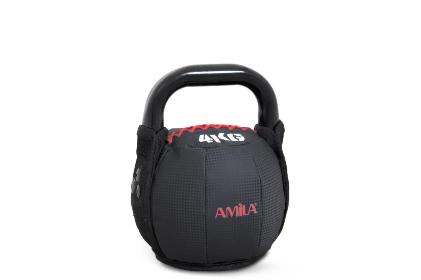 Amila PVC Kettlebell Μαύρο 10Kg