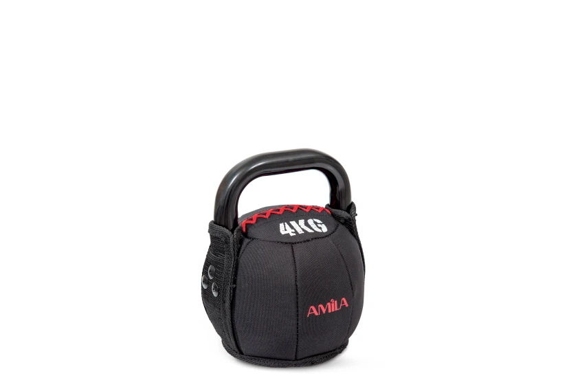 Amila Cordura Kettlebell Μαύρο, Κόκκινο 4Kg