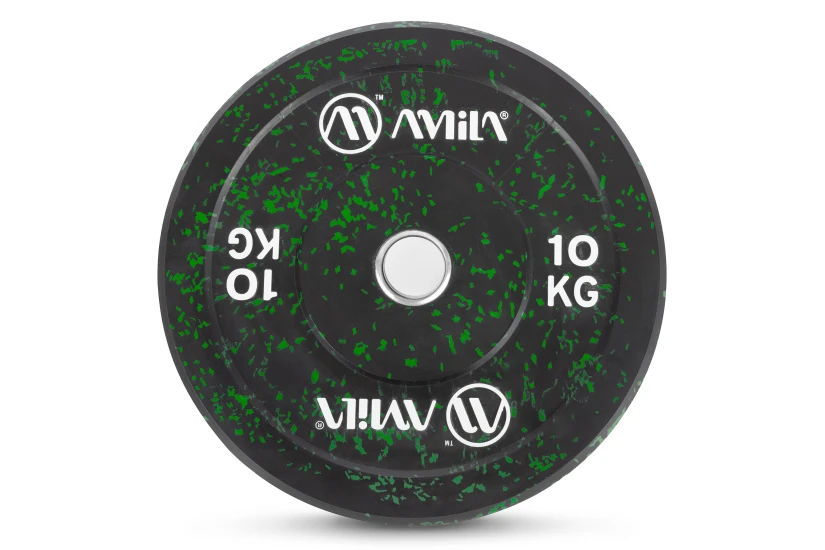 Amila Splash Bumper Slim Δίσκος για Μπάρα Μαύρος, Πράσινος 10Kg