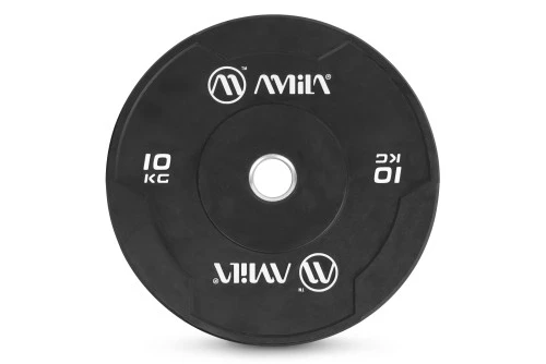 Amila Δίσκος Amila Black W Bumper Slim 50Mm 10Kg (84842)