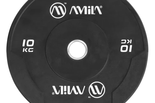 Amila Δίσκος Amila Black W Bumper Slim 50Mm 10Kg (84842)