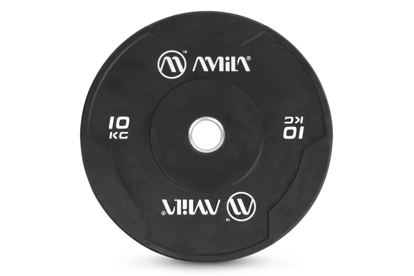 Amila Δίσκος Amila Black W Bumper Slim 50Mm 10Kg (84842)