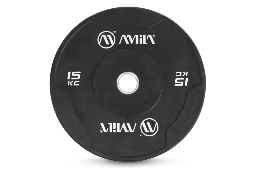 Amila Δίσκος Amila Black W Bumper Slim 50Mm 15Kg (84843)
