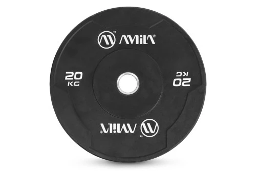 Amila Δίσκος Amila Black W Bumper Slim 50Mm 20Kg (84844)