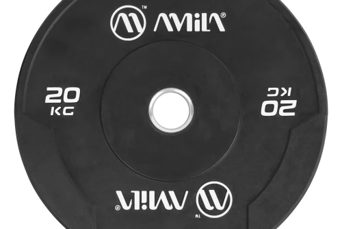 Amila Δίσκος Amila Black W Bumper Slim 50Mm 20Kg (84844)