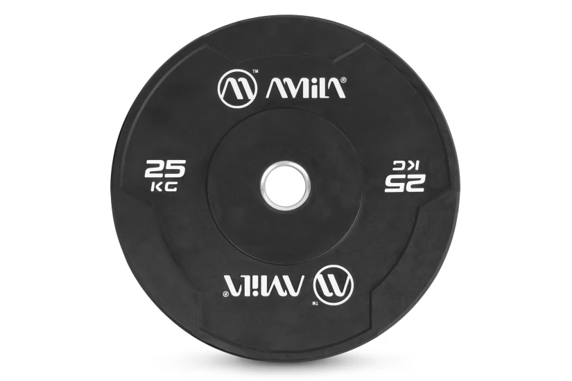 Amila Δίσκος Amila Black W Bumper Slim 50Mm 25Kg (84845)