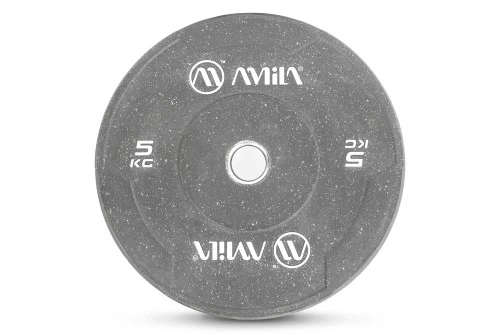 Amila Δίσκος Color Bumper Plate Slim 50 Mm 5 Kg ? Γκρι (84846)