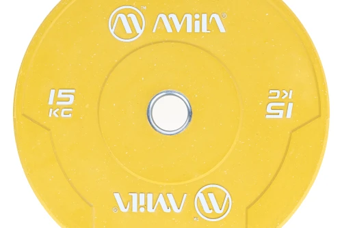 Amila Δίσκος Color Bumper Plate Slim 50 Mm 15 Kg ? Κίτρινο (84848)