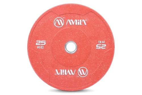 Amila Δίσκος Color Bumper Plate Slim 50 Mm 25 Kg ? Κόκκινο (84850)