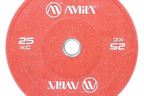 Amila Δίσκος Color Bumper Plate Slim 50 Mm 25 Kg ? Κόκκινο (84850)