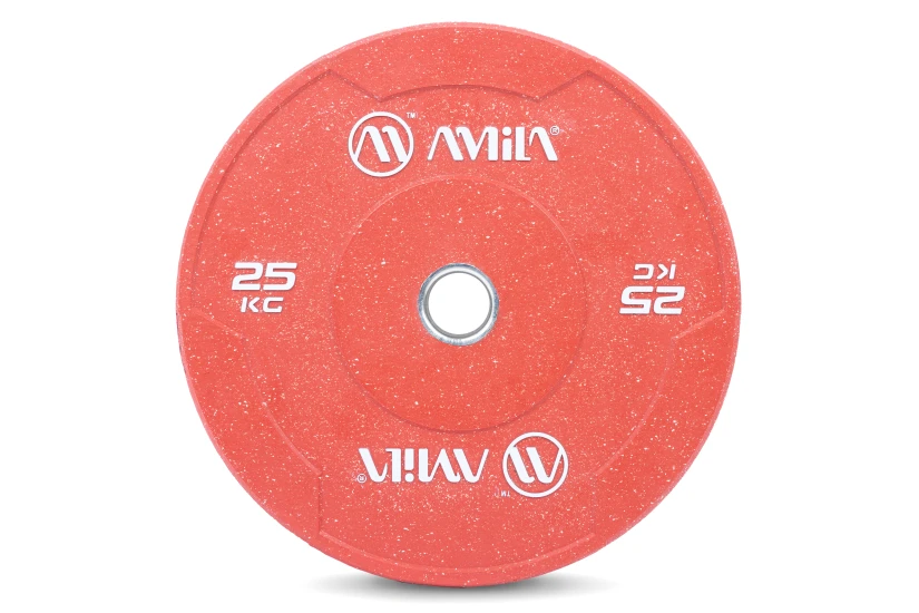 Amila Δίσκος Color Bumper Plate Slim 50 Mm 25 Kg ? Κόκκινο (84850)