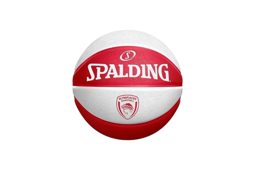 Spalding Euroleague Olympiacos 2025 Μπάλα Μπάσκετ Κόκκινη, Λευκή