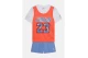 Jordan 23 Jersey Παιδικό Σετ Κοντομάνικη Μπλούζα - Σορτς Λευκό, Κοραλλί, Γαλάζιο