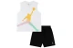 Jordan Jumpman Παιδικό Σετ Αμάνικη Μπλούζα - Σορτς Λευκό, Μαύρο