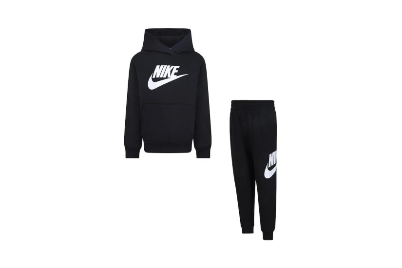Nike Club Fleece Παιδικό Σετ Hoodie - Παντελόνι Φόρμας Μαύρο