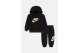 Nike Sportswear Club Fleece Παιδικό Σετ Hoodie - Παντελόνι Φόρμας Μαύρο