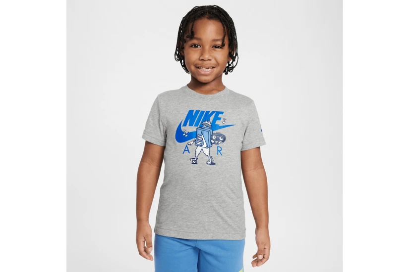 Nike Air Boxy Παιδικό T-Shirt Γκρι Ανοιχτό, Μπλε