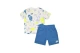 Nike Sportswear Allover Print Βρεφικό Σετ Κοντομάνικη Μπλούζα - Σορτς Λευκό, Μπλε, Κίτρινο Φλούο